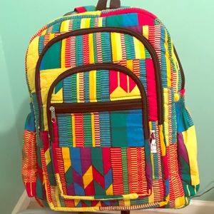 Traditional African print backpack